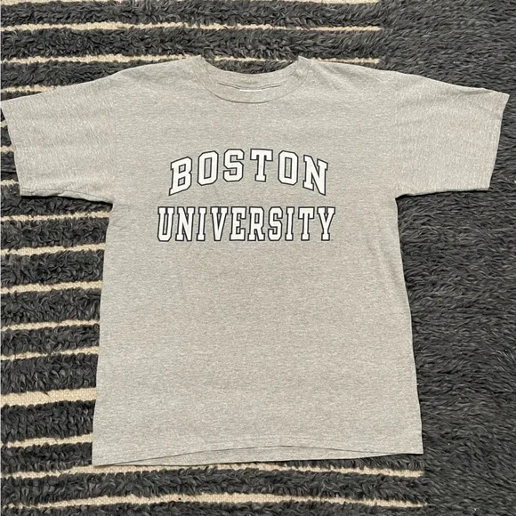 Vintage Chapion Boston University College Graphic T Shirt Logo 90s Tee Size M - Picture 2 of 6